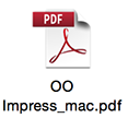 link interno per il download della dispensa pdf su open office impress per mac